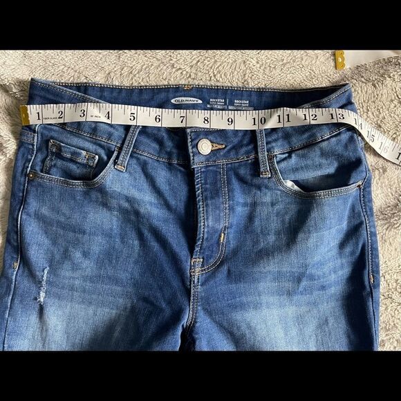 old navy rockstar raw hem jeans size 4 - Picture 10 of 10